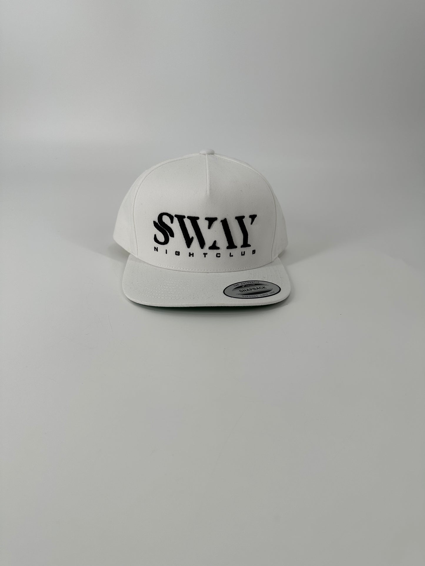 Black on White Snapback Hat