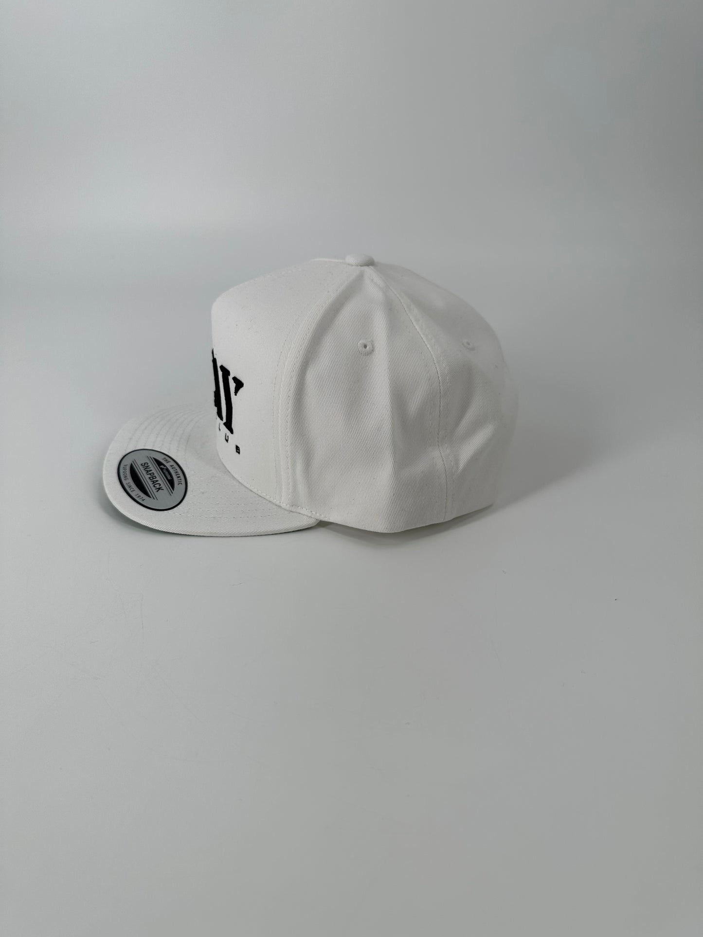 Black on White Snapback Hat