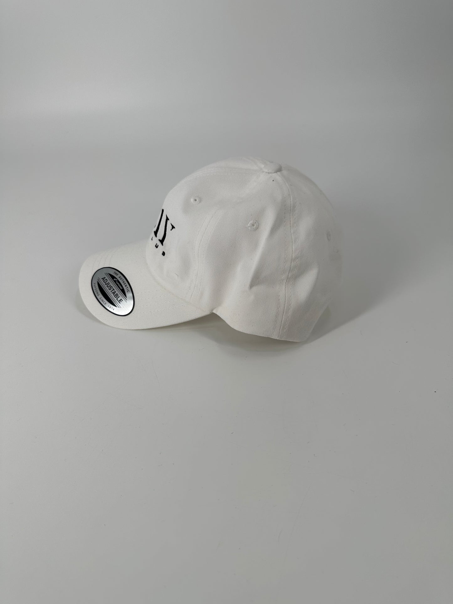 Black on White Dad Hat
