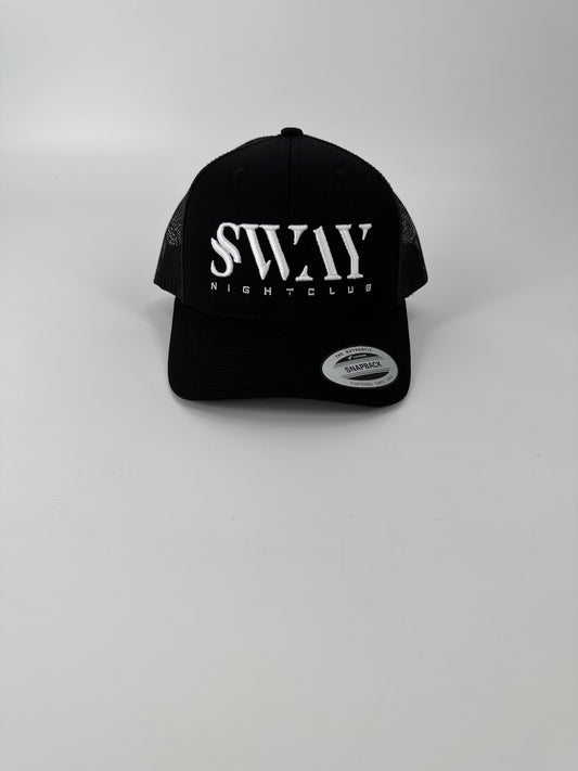 White on Black Trucker Hat